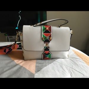 White and Colorful Crossbody